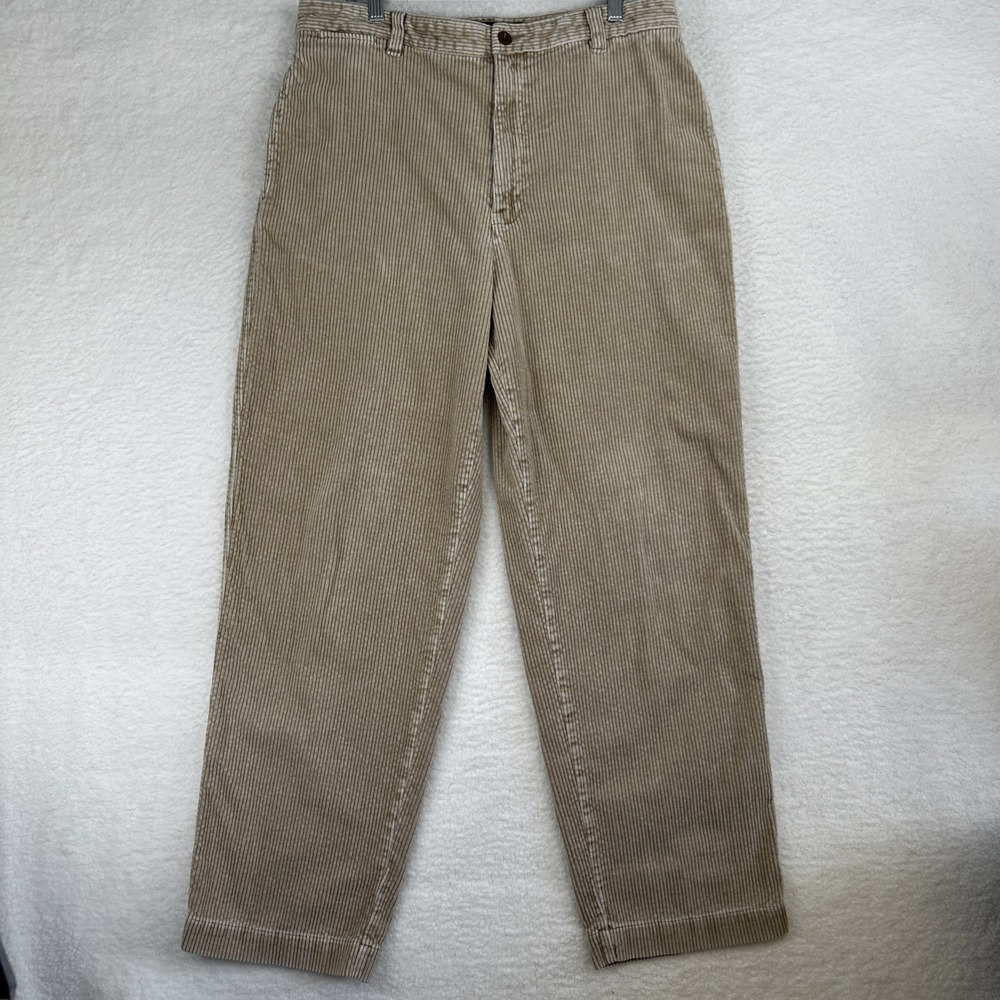 VTG Abercrombie & Fitch Corduroy Pants Beige Tan‎ Y2K Baggy Men's 34x31
